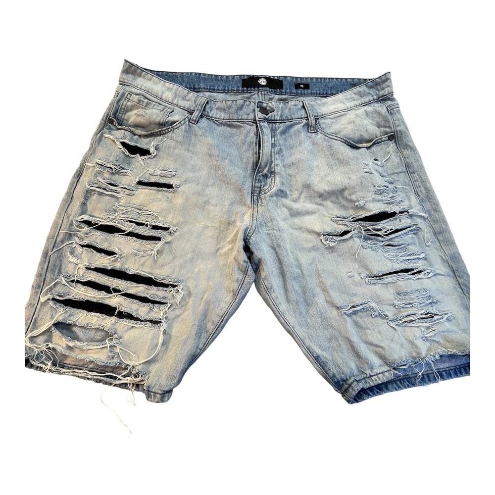 Jordan Craig Jean Shorts 42 Distressed Thrashed Skater Rocker Grunge Streetwear
